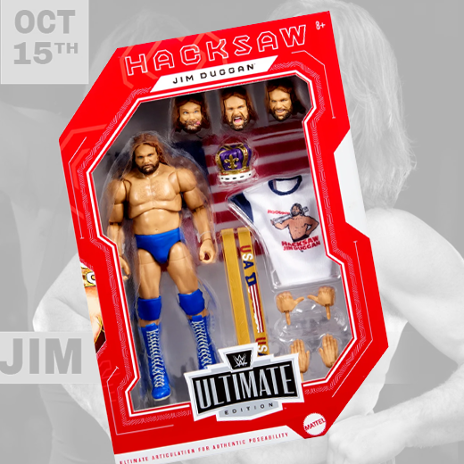 *PREORDER* - Hacksaw Jim Duggan Ultimate Figure w/ Case - Signed (JSA)