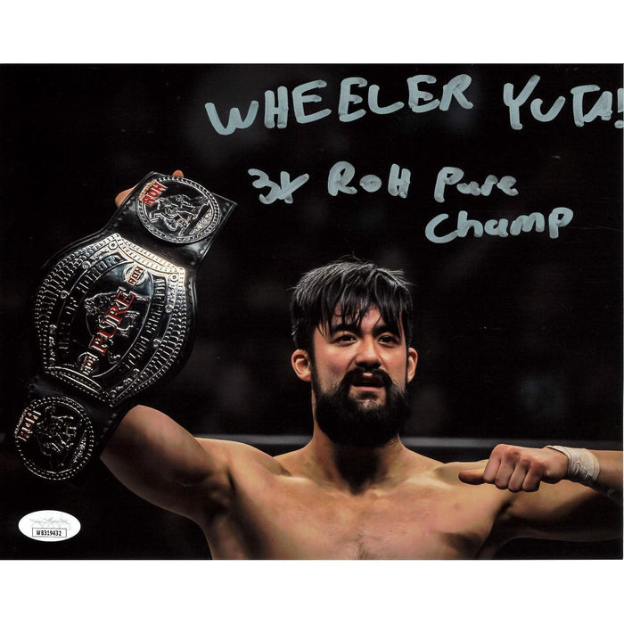 Wheeler Yuta In Ring Pure Title 8 x 10 Promo - JSA AUTOGRAPHED