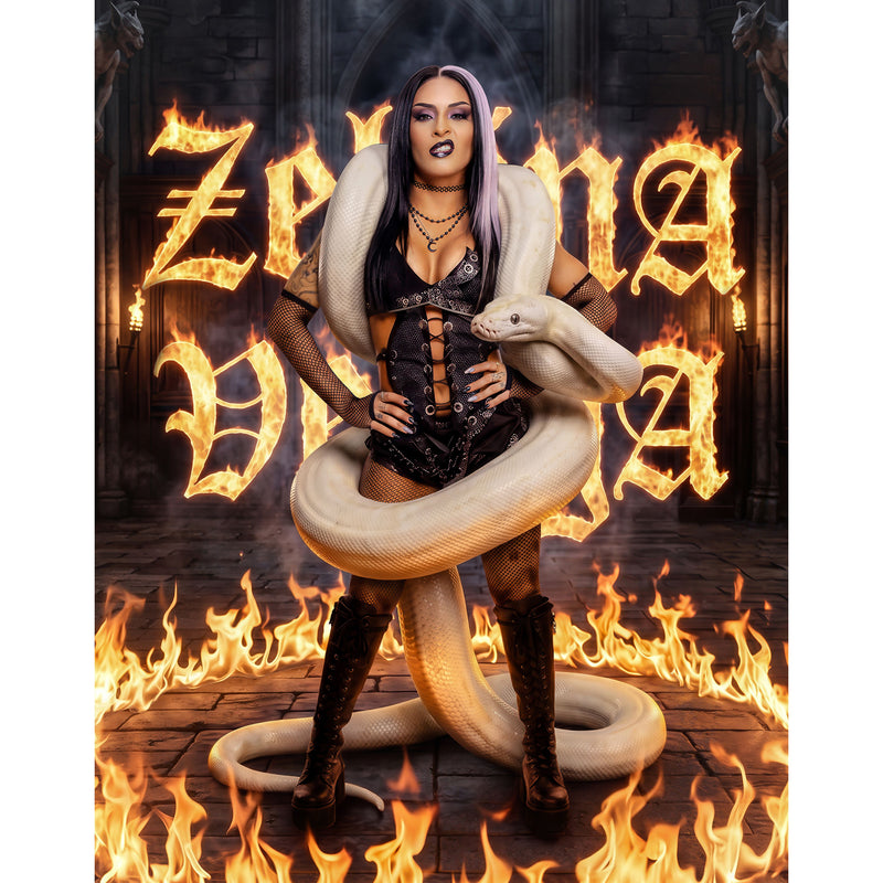 *PREORDER* - Zelina Vega Metallic ZV1 8x10 or 11x14 Poster - Signed (JSA)