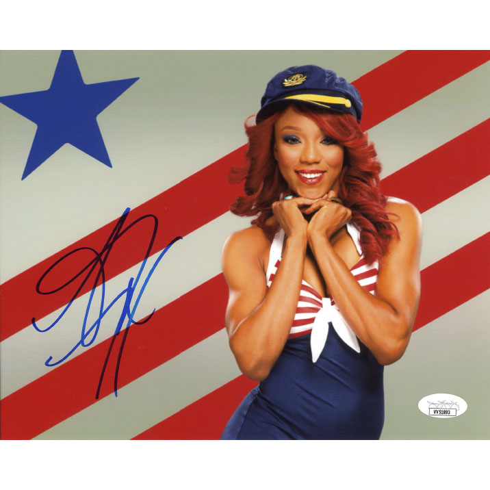Alicia Fox Captains Hat 8 x 10 Promo - JSA AUTOGRAPHED