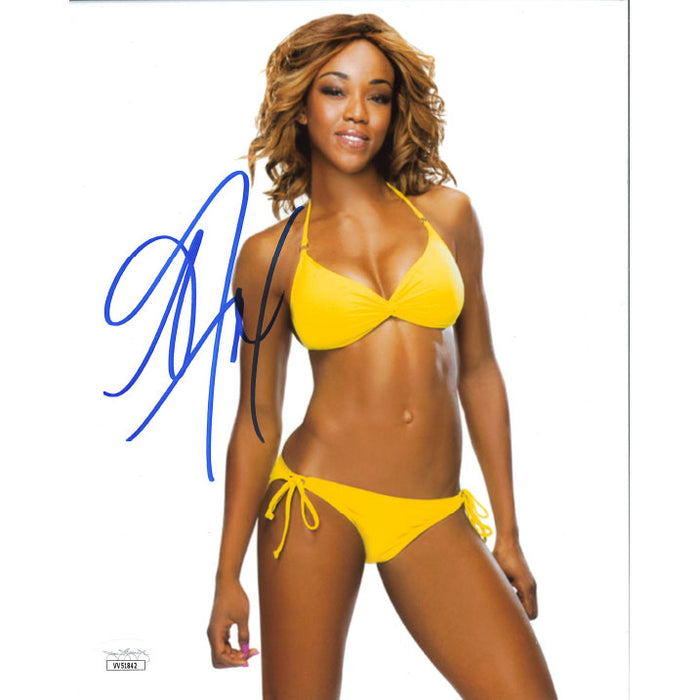 Alicia Fox Yellow Bikini 8 x 10 Promo - JSA AUTOGRAPHED