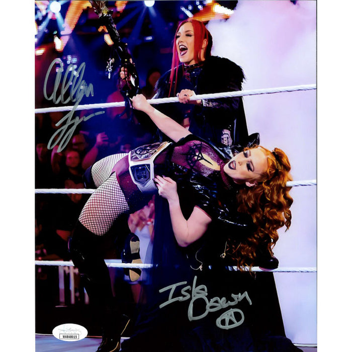 Alba Fyre & Isla Dawn On Ropes 8 x 10 Promo - JSA DUAL AUTOGRAPHED