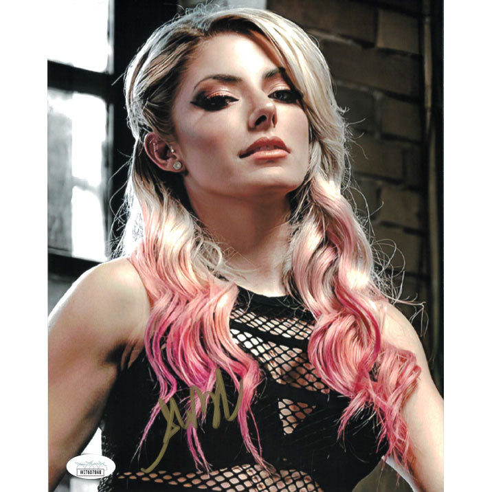Alexa Bliss Black Fishnet Shirt 8 x 10 Promo - JSA AUTOGRAPHED