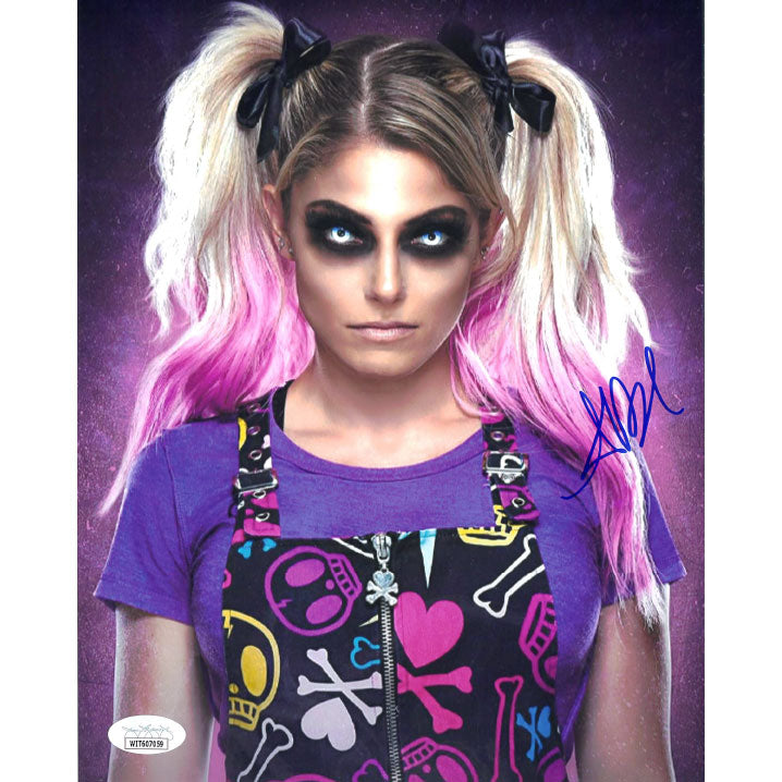 Alexa Bliss Purple Overall Close Up 8 x 10 Promo - JSA AUTOGRAPHED