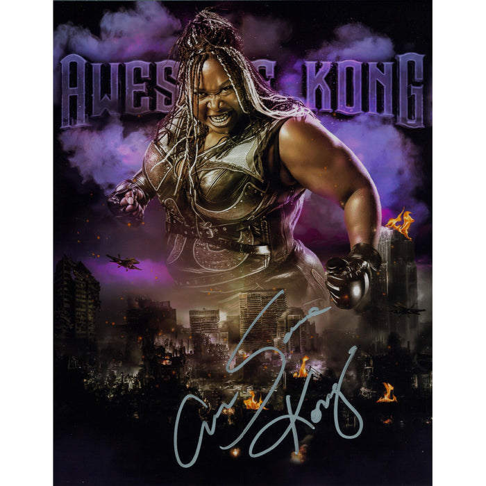 Awesome Kong City Ruins METALLIC 11 x 14 Poster - AUTOGRAPHED