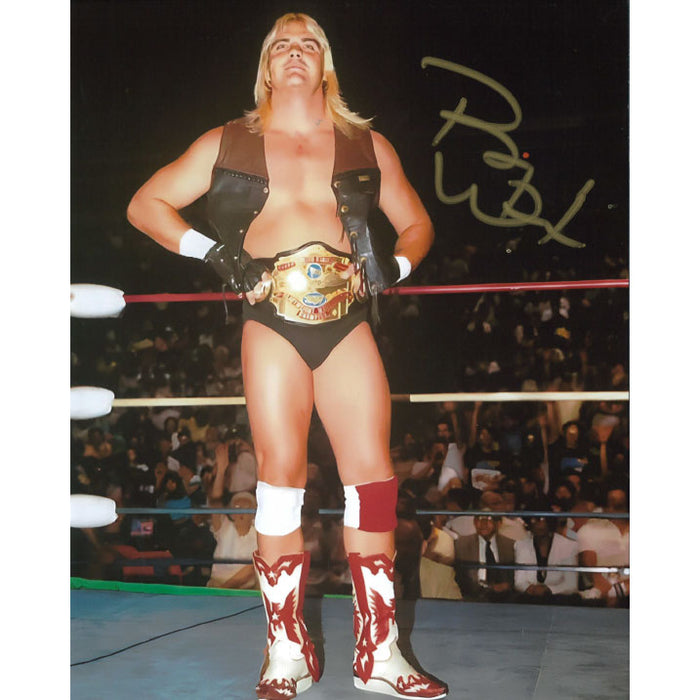 Barry Windham In Ring US Title 8 x 10 Promo - AUTOGRAPHED