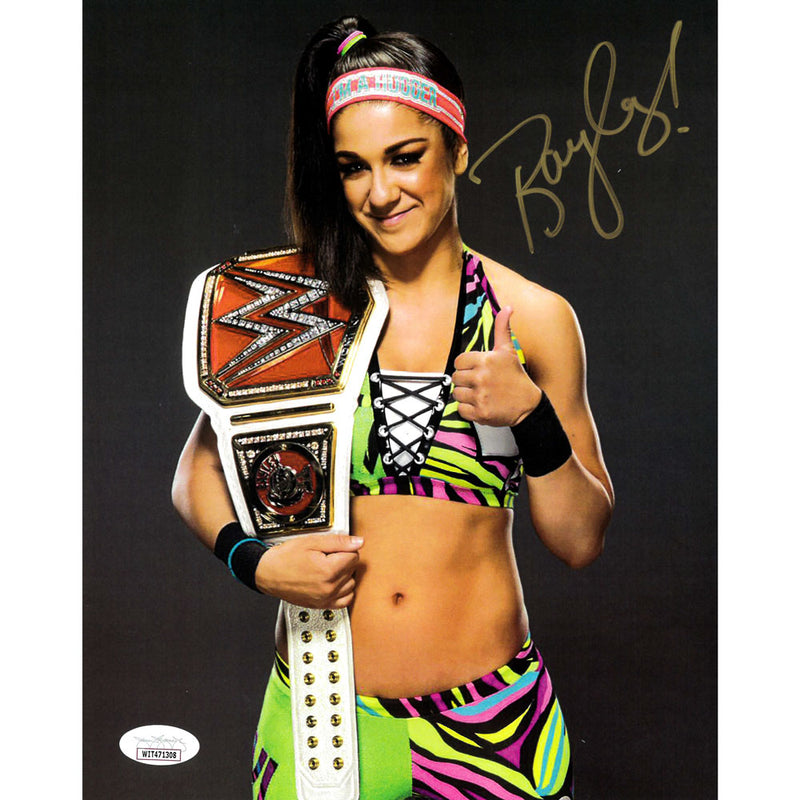 Bayley Raw Title Shoulder 8 x 10 Promo - JSA AUTOGRAPHED