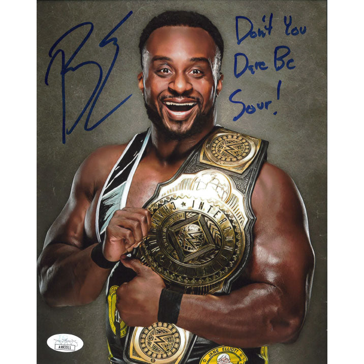 Big E IC Title 8 x 10 Promo - JSA AUTOGRAPHED