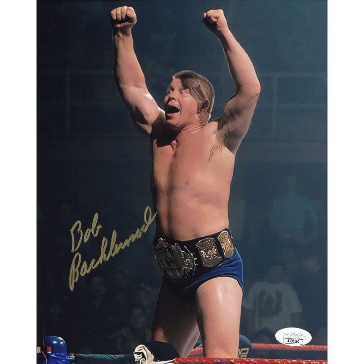 Bob Backlund 2nd Rope with Title 8 x 10 Promo - JSA AUTOGRAPHED