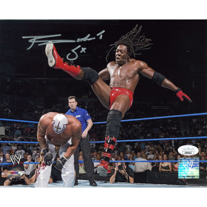 Booker T Scissor Kick PF 8 x 10 Promo - JSA AUTOGRAPHED