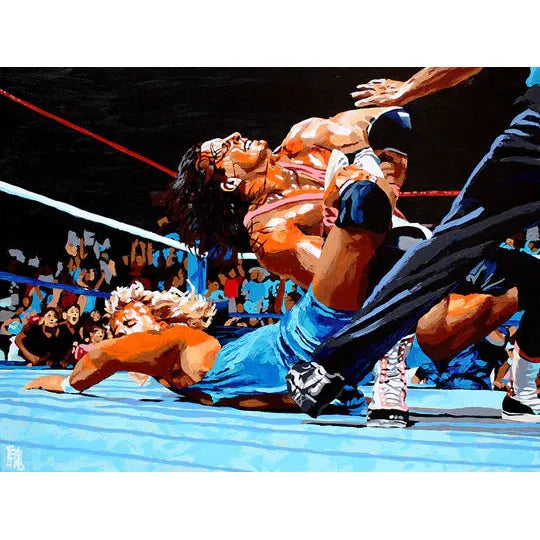 Bret Hart vs Mr Perfect 11x14 Poster