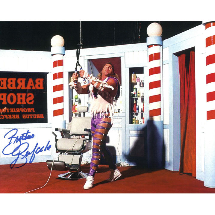 Brutus Beefcake Barbershop Wide Shot 8 x 10 Promo - AUTOGRAPHED