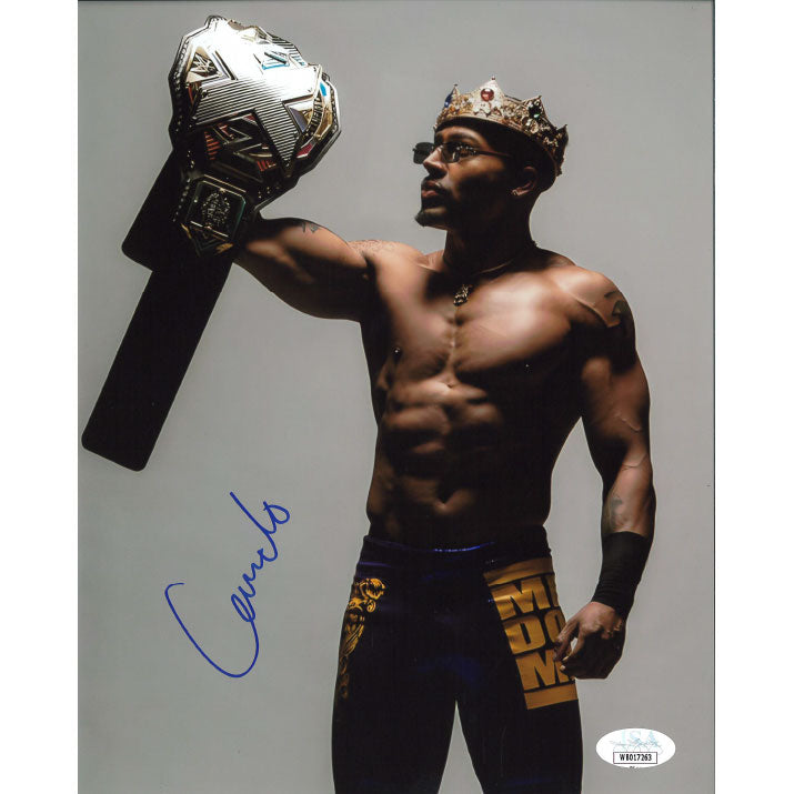 Carmelo Hayes Holding Up Title 8 x 10 Promo - JSA AUTOGRAPHED