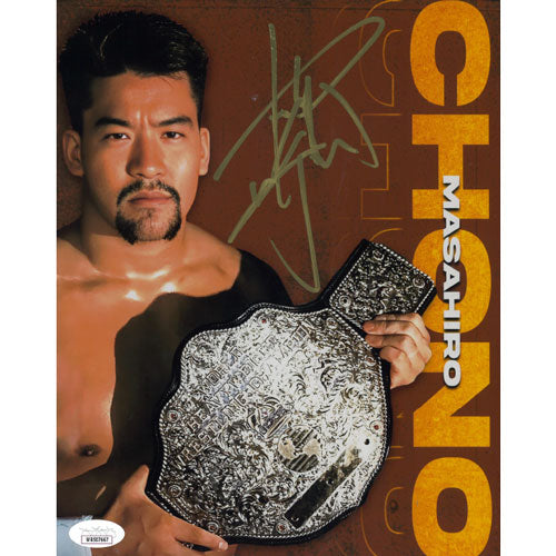Masahiro Chono Big Gold METALLIC 8 x 10 Promo - JSA AUTOGRAPHED