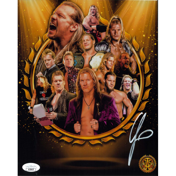 Chris Jericho JAS Collage METALLIC 8 x 10 Promo - JSA AUTOGRAPHED