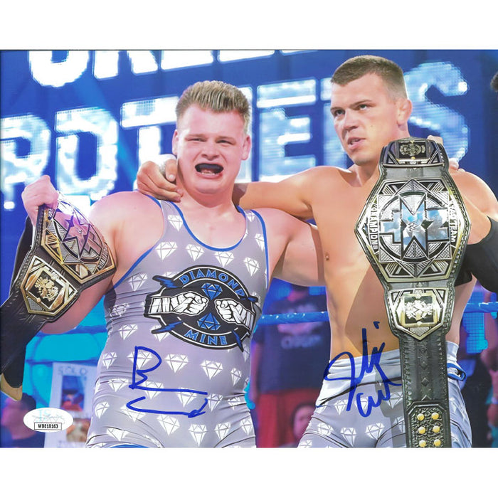 Creed Brothers Titles In Ring 8 x 10 Promo - JSA DUAL AUTOGRAPHED