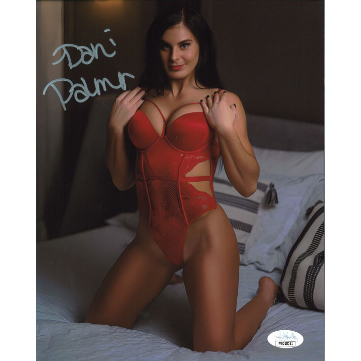 Dani Palmer Red Lingerie 8 x 10 Promo - JSA AUTOGRAPHED