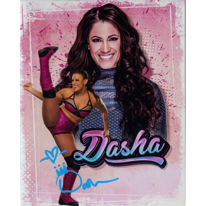 Dasha Highs Kick METALLIC 8 x 10 Promo - AUTOGRAPHED