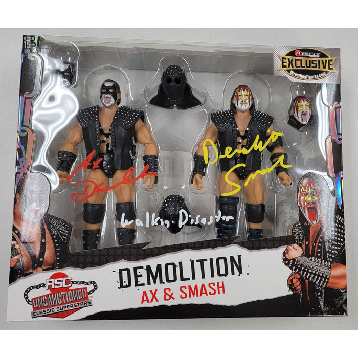 Demolition RSC Unsanctioned INSCRIBED Variant Black/Yellow Figure Set - JSA Autographed