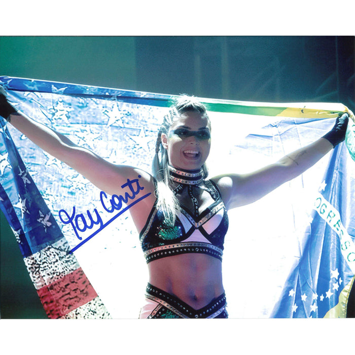 Tay Melo Front Flag Pose 8 x 10 Promo - AUTOGRAPHED