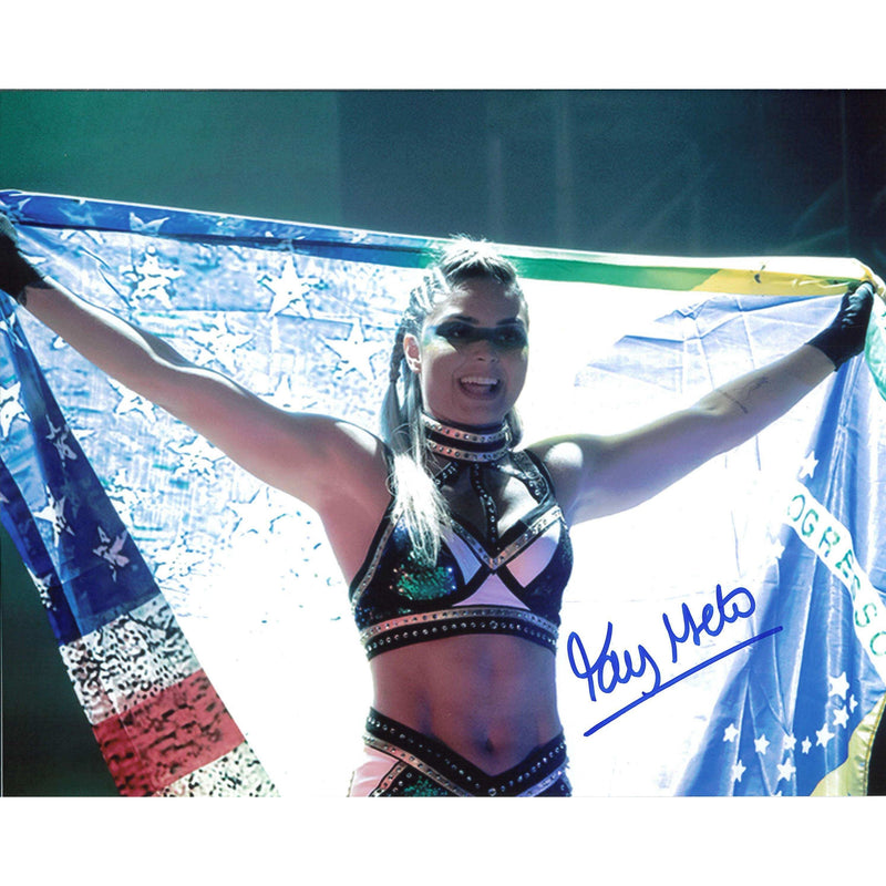 Tay Melo Front Flag Pose 8 x 10 Promo - AUTOGRAPHED