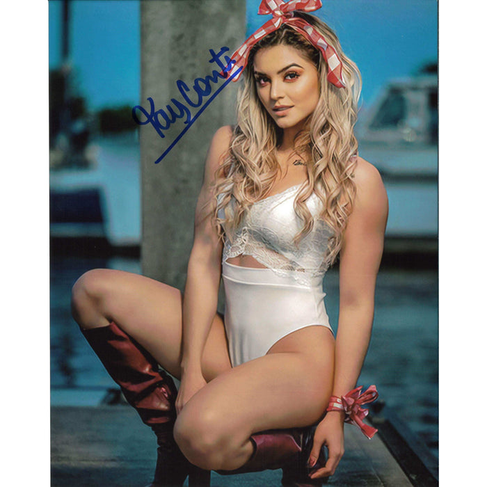 Tay Melo Red & White Ribbon 8 x 10 Promo - AUTOGRAPHED
