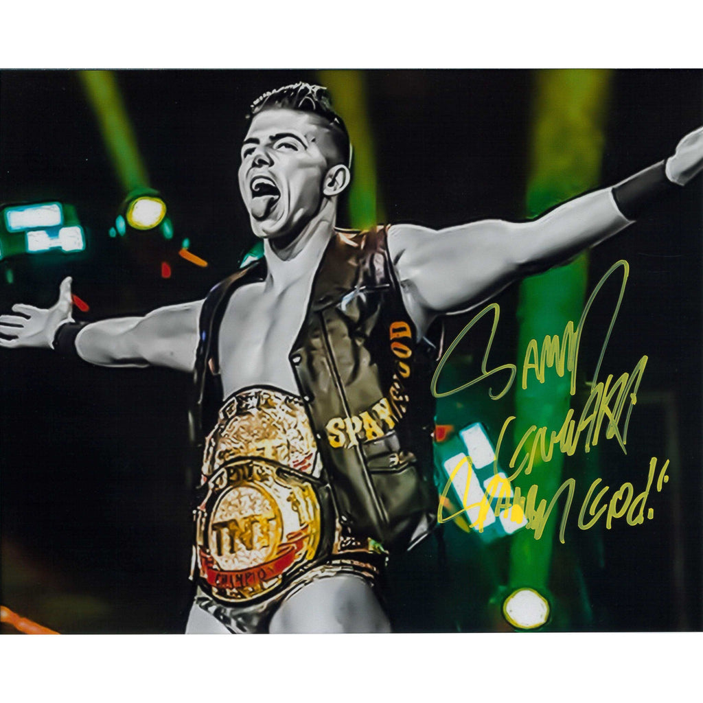 Sammy Guevara Champ METALLIC 8 x 10 Promo - AUTOGRAPHED