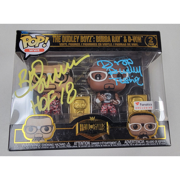 Dudley Boyz Hall of Fame Funko 2 Pack - JSA Autographed