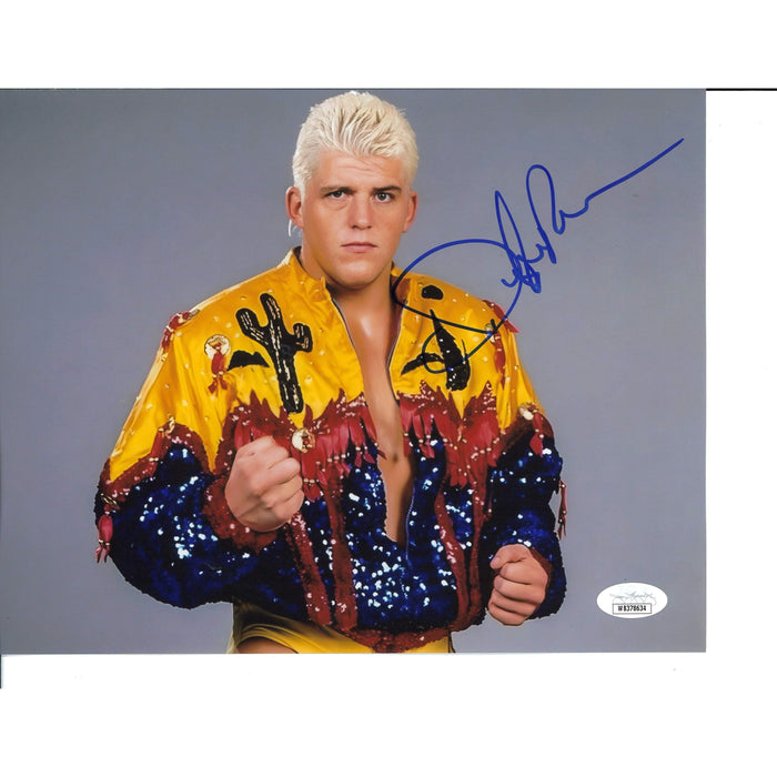 Dustin Rhodes Cactus Ring Jacket 8 x 10 Promo - JSA AUTOGRAPHED