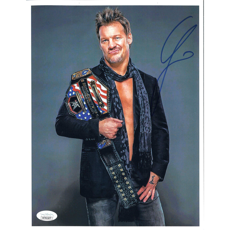 Chris Jericho US Title 8.5 x 11 Promo - JSA AUTOGRAPHED