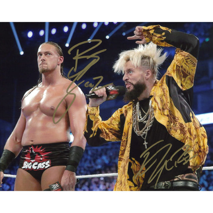 Enzo Amore & Big Cass In Ring Microphone 8 x 10 Promo - DUAL AUTOGRAPHED