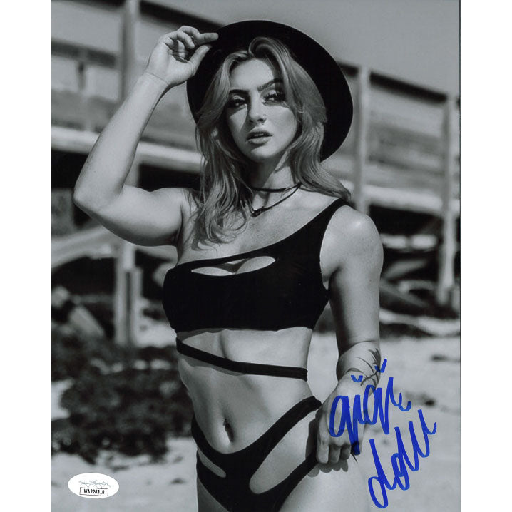 Gigi Dolin B & W Black Hat METALLIC 8 x 10 Promo - JSA AUTOGRAPHED