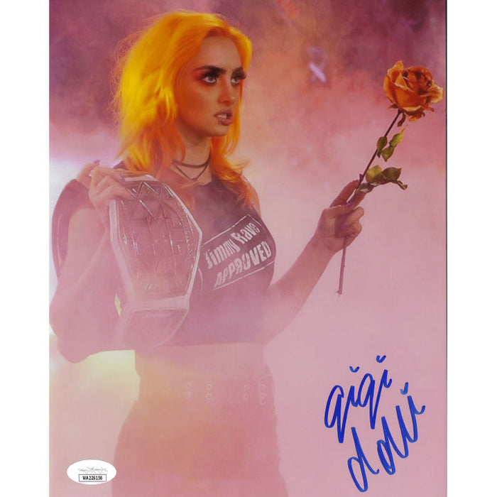 Gigi Dolin Belt & Rose METALLIC 8 x 10 Promo - JSA AUTOGRAPHED