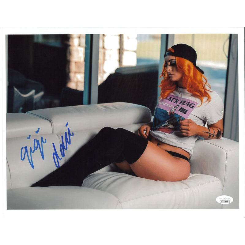 Gigi Dolin On Couch 11 x 14 Poster - JSA AUTOGRAPHED