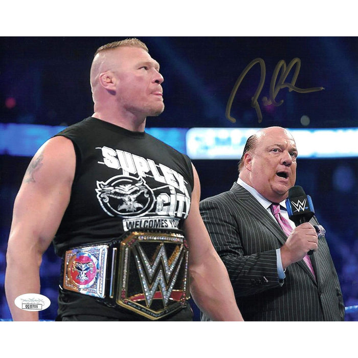 Paul Heyman with Brock 8 x 10 Promo - JSA AUTOGRAPHED