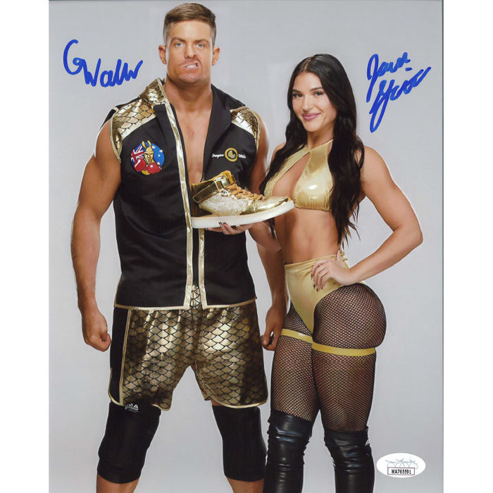 Grayson Waller & Jade Gentile Holding Shoe 8 x 10 Promo - JSA DUAL AUTOGRAPHED