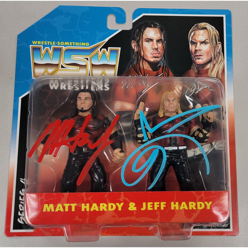 Hardy Boyz Brood FC Toys Figure Set -JSA Dual Autographed