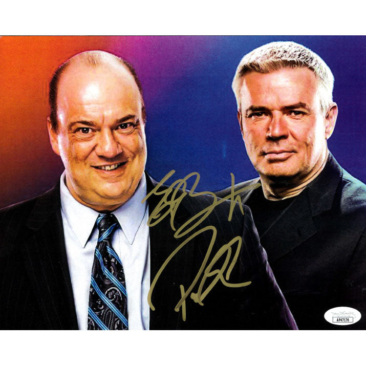 Paul Heyman & Eric Bischoff Red & Blue 8 x 10 Promo - JSA DUAL AUTOGRAPHED