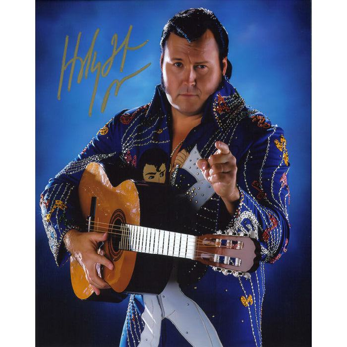Honky Tonk Man Holding Guitar & Pointing 8 x 10 Promo - AUTOGRAPHED