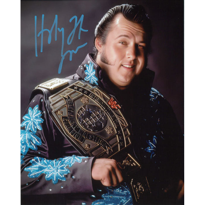 Honky Tonk Man IC Title On Shoulder 8 x 10 Promo - AUTOGRAPHED