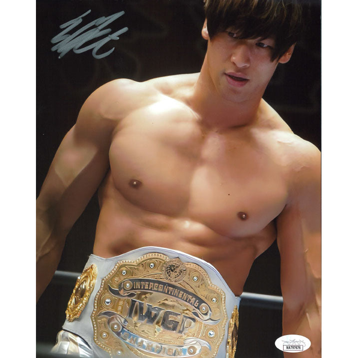 Kota Ibushi IC Title On Waist 8 x 10 Promo - JSA AUTOGRAPHED