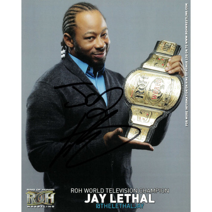 Jay Lethal Sweater & TV Title 8 x 10 Promo - AUTOGRAPHED
