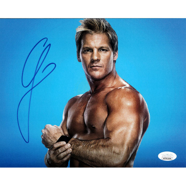 Chris Jericho Blue BG 8 x 10 Promo - JSA AUTOGRAPHED