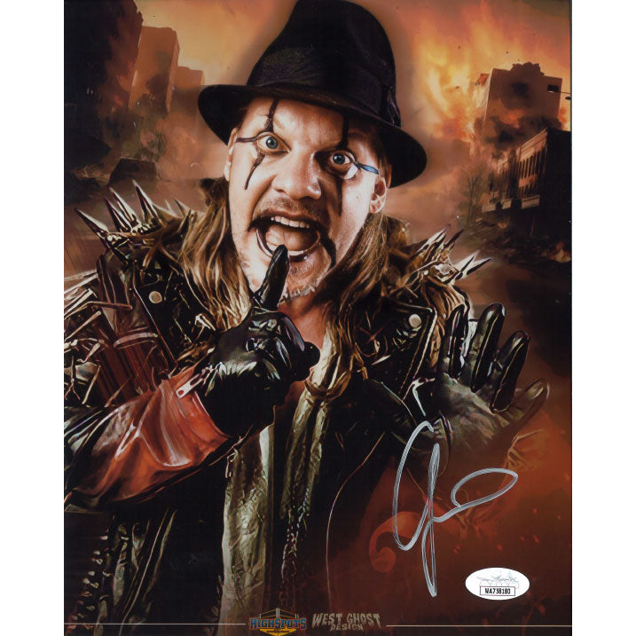 Chris Jericho WGD Painmaker METALLIC 8 x 10 Promo - JSA AUTOGRAPHED