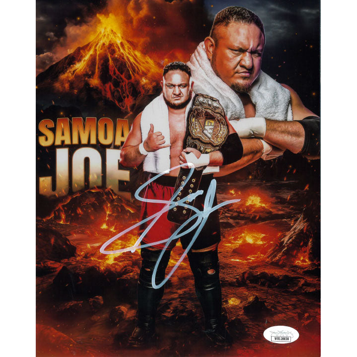 Samoa Joe AsylumGFX Volcano METALLIC 8 x 10 Promo - JSA AUTOGRAPHED