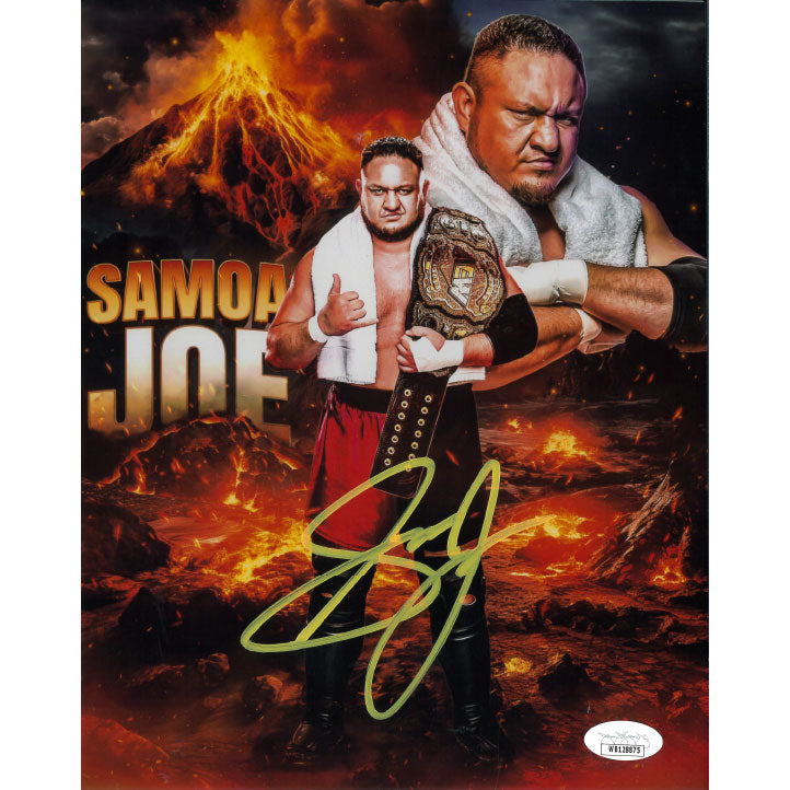 Samoa Joe AsylumGFX Volcano METALLIC 8 x 10 Promo - JSA AUTOGRAPHED