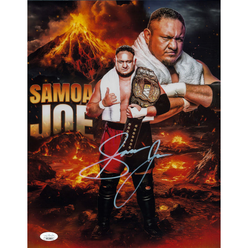 Samoa Joe AsylumGFX Volcano METALLIC 11 x 14 Poster - JSA AUTOGRAPHED