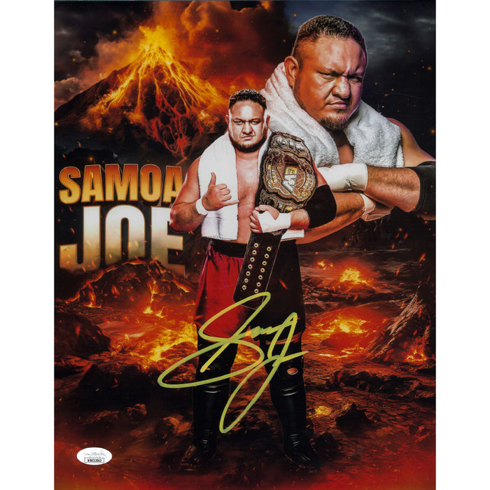 Samoa Joe AsylumGFX Volcano METALLIC 11 x 14 Poster - JSA AUTOGRAPHED
