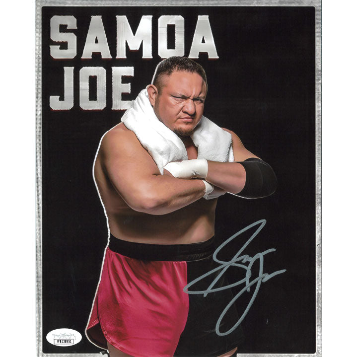 Samoa Joe Black BG 8 x 10 Promo - JSA AUTOGRAPHED