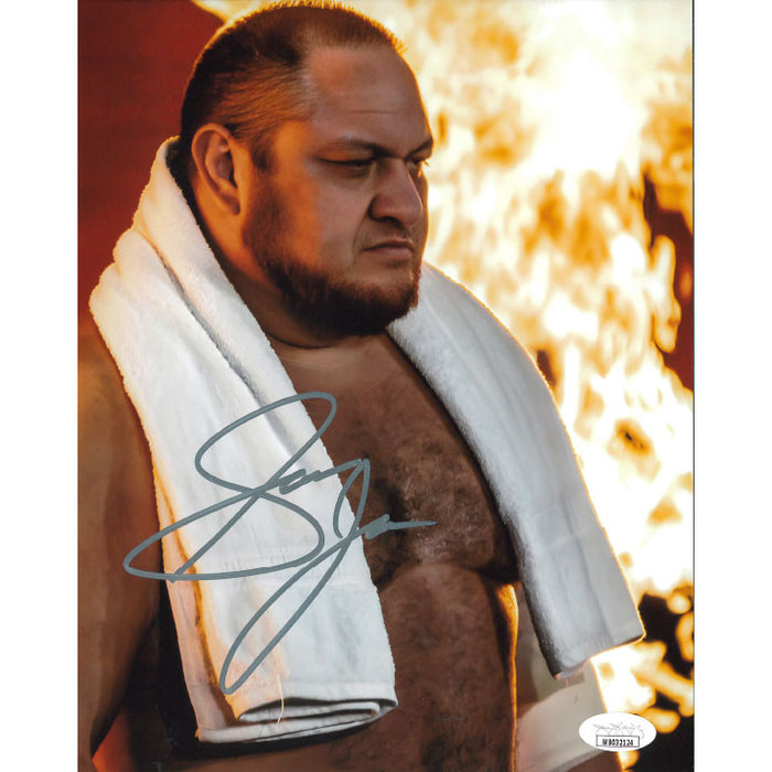 Samoa Joe Fire 8 x 10 Promo - JSA AUTOGRAPHED